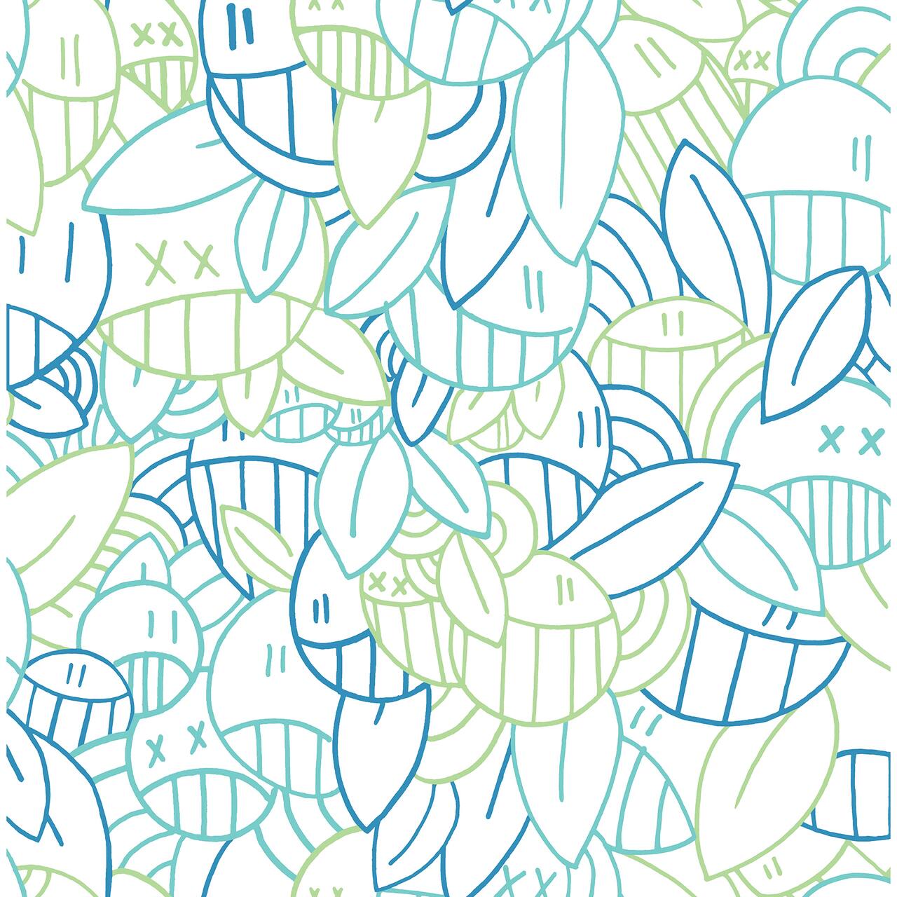 Arm of Casso Cool Floral Sequence Peel & Stick Wallpaper